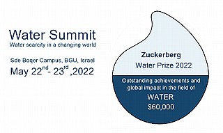 The 1st International Water Summit: Water Security in a Changing World - May 22-23, 2022, Ben-Gurion University of the Negev, Sede Boqer Campus